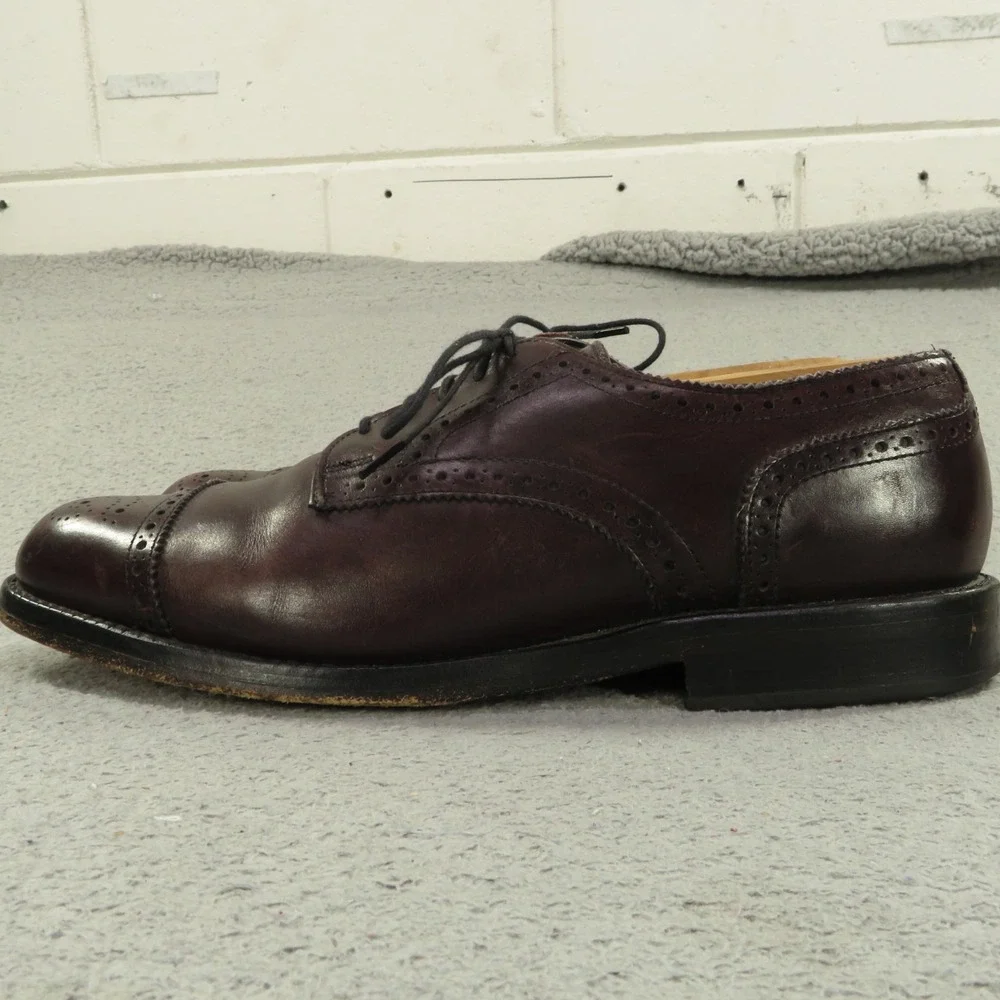 Allen Edmonds Shoes Men 8 3E Oxblood Lexington Derby Cap Toe Oxford Dress Shoe